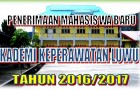Penerimaan Mahasiswa Baru Tahun Akademik 2016/2017